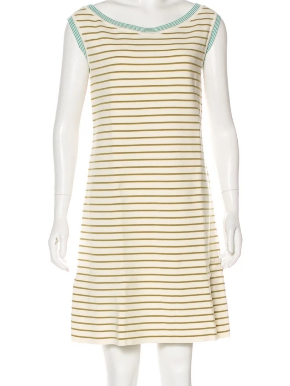 Prada striped sleeveless mini dress 6 - 100% cotton